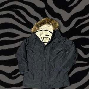 Hollister Men's Black Coastal Trail Parka Jacket, Sherpa Lined, Size Small